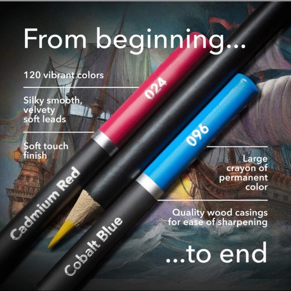 Castle Art Supplies 120 Colored Pencils Zip-Up Set - Picture 3 of 7